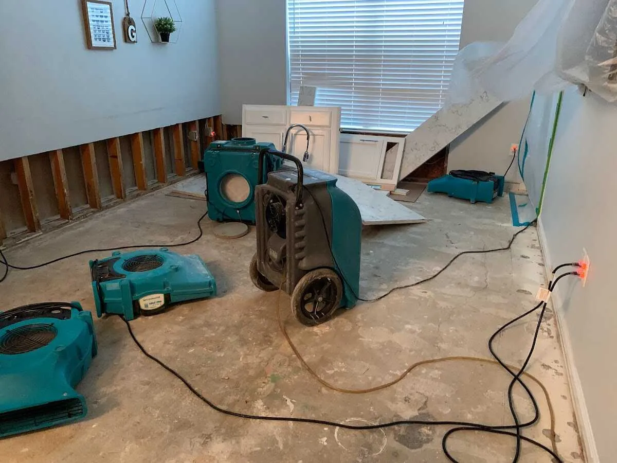 Dehumidifier in flood-cut room for Water Extraction & Removal in Woodfield